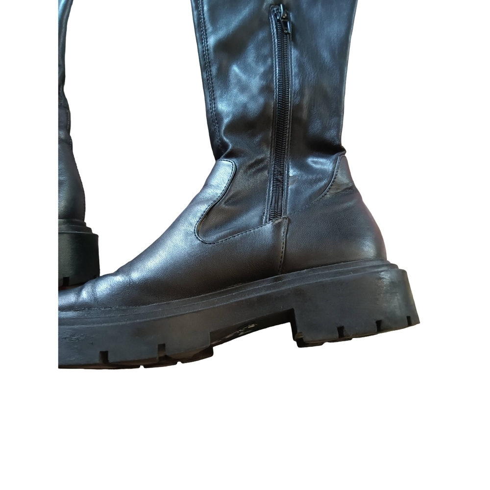 Zara Black Over the Knee Boots - Picture 5 of 7